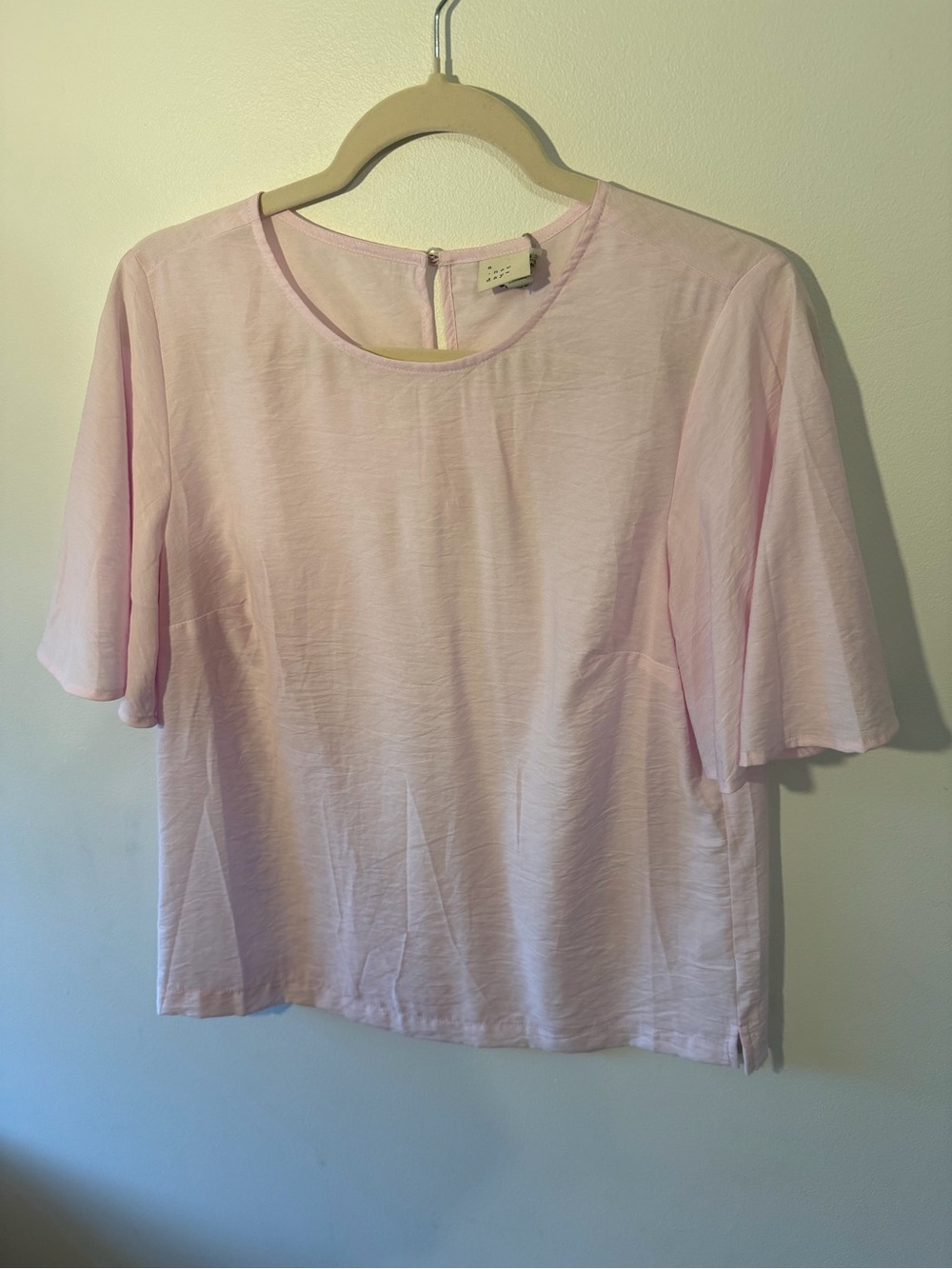 NWT a new day Pale Pink Short-Sleeve Blouse